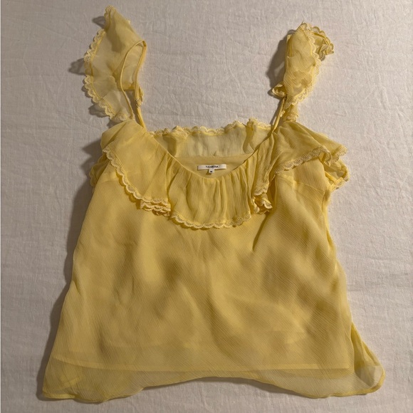 Tularosa Yellow Ruffle Blouse - Picture 3 of 4